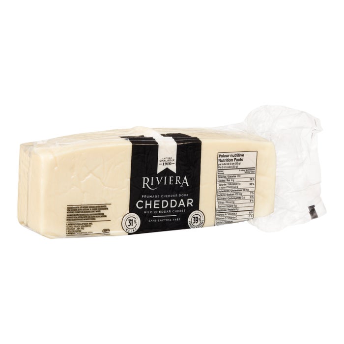 Cheddar doux sans lactose