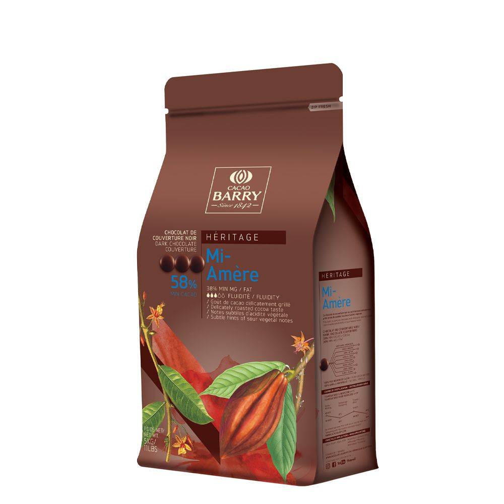 Chocolat noir mi-amer 58%